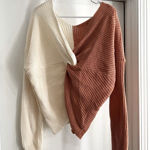 chunky crisscross sweater!